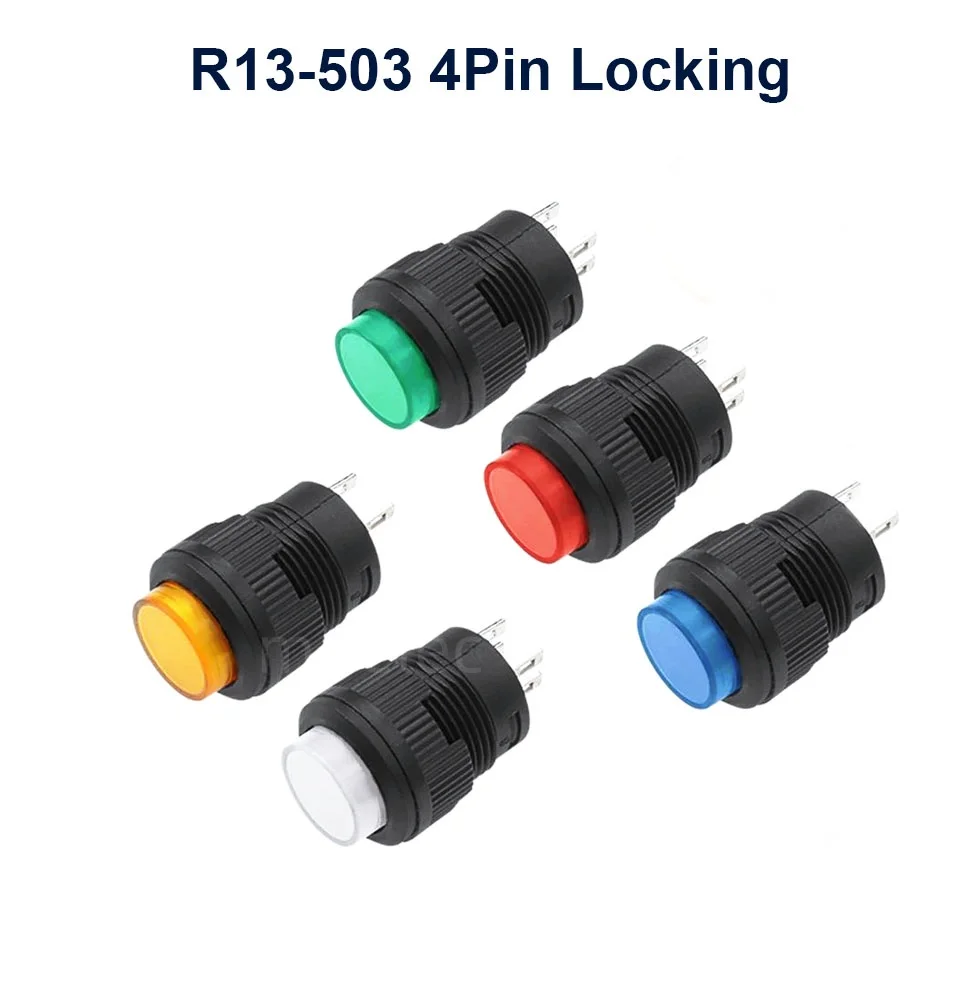 

5 шт. Кнопочный переключатель R16-503 красный/зеленый