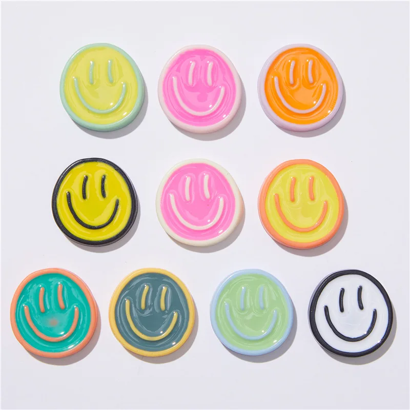 

kawaii resin cabochon round shape smile flatback accessories for diy jewelry making scrapbooking embellishment supplies