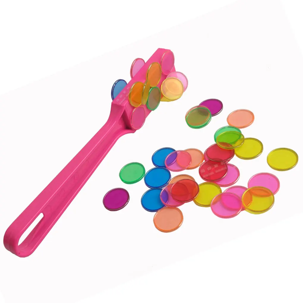 

101 шт. Lodestone, цветные чипы, прозрачные Обучающие эксперименты, игра с подсчетом цветов, Обучающие учебные пособия, палочка