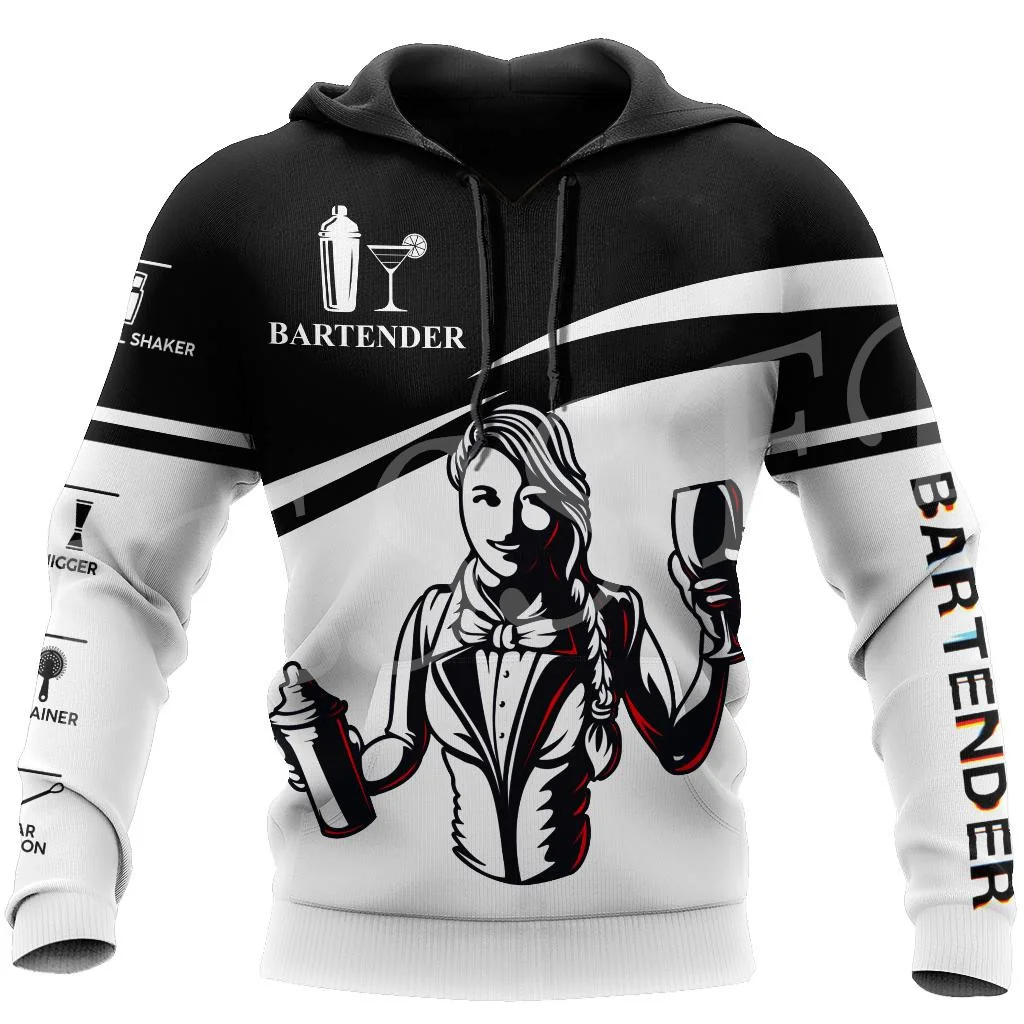 

Custom Name Worker Bartender Beer Cosplay Tattoo Retro Pullover Tracksuit 3DPrint Unisex Harajuku Funny Casual Jacket Hoodies X2
