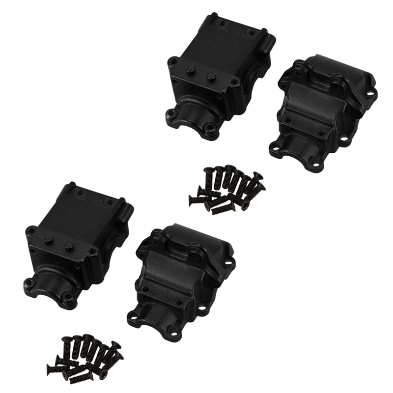 

2023 Hot-2X Metal Wave Box Gear Box Upper And Lower Cover 144001-1254 For 1/14 Wltoys 144001 RC Car Spare Parts,Black