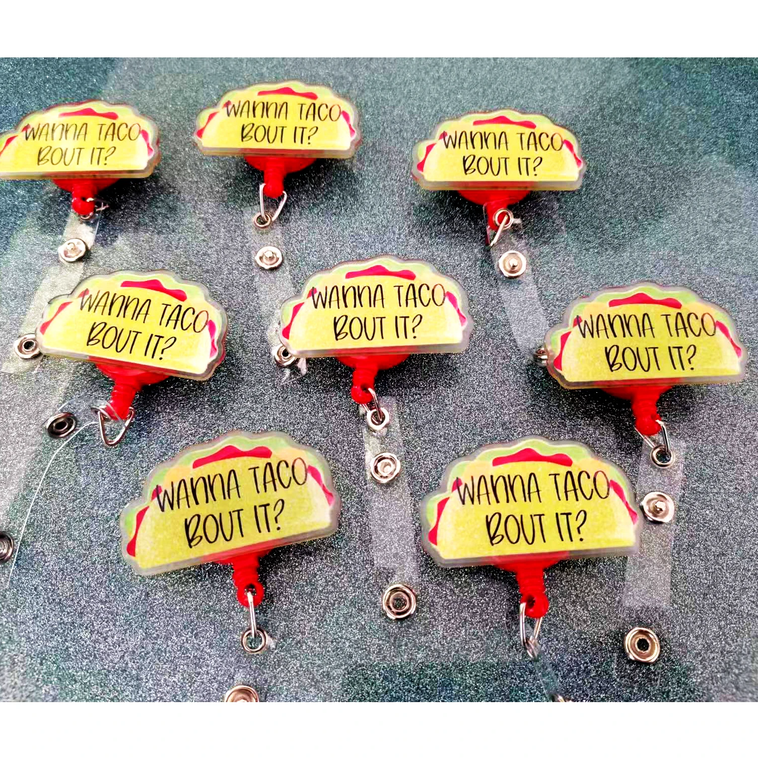 

В наличии, 3D Taco, значок, катушка, держатель для Taco, металлическая катушка