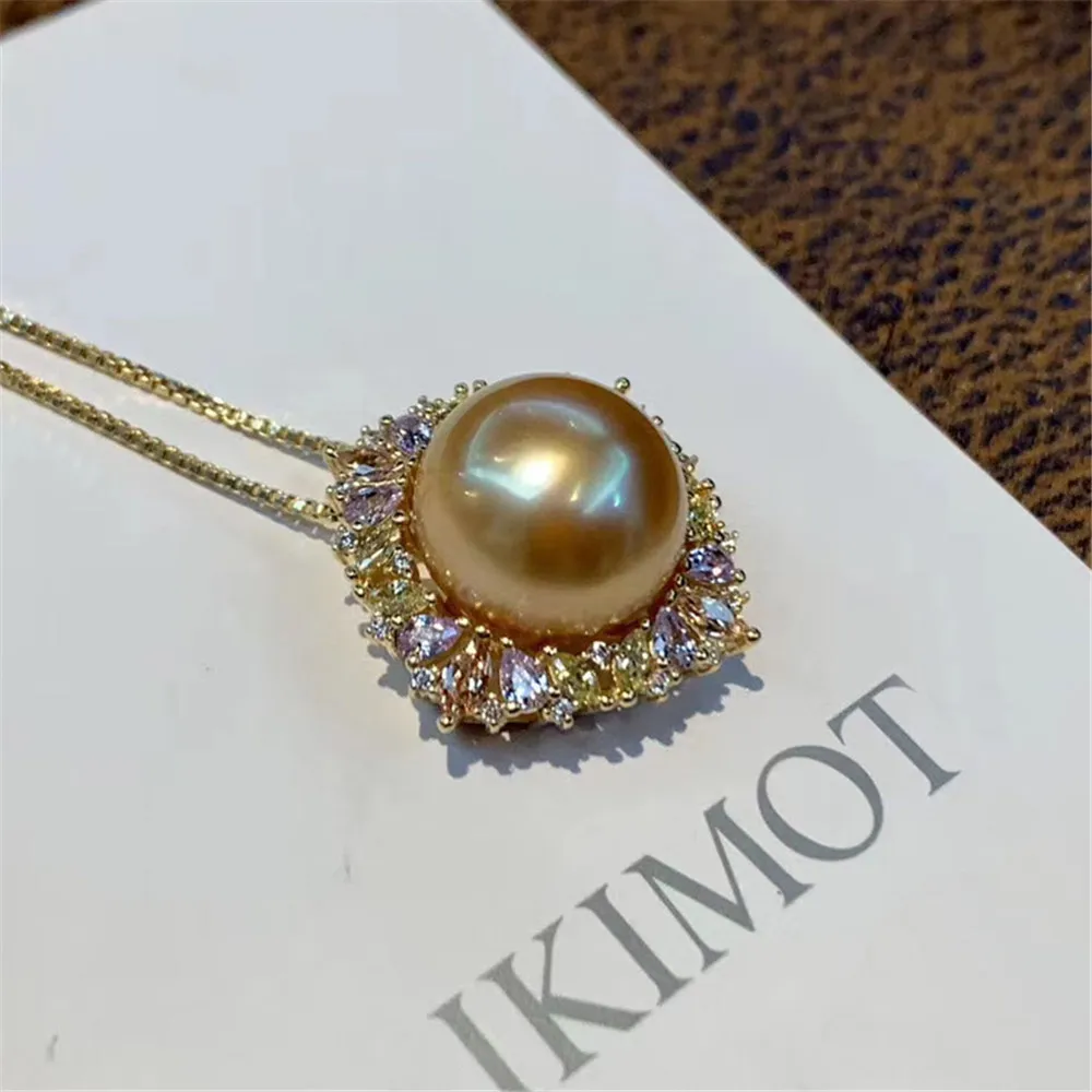 S925 Sterling Silver Pearl Pendant Settings Blank/Base For DIY Pendant Jewelry Making Accessories Suitable for 12-13mm Bead