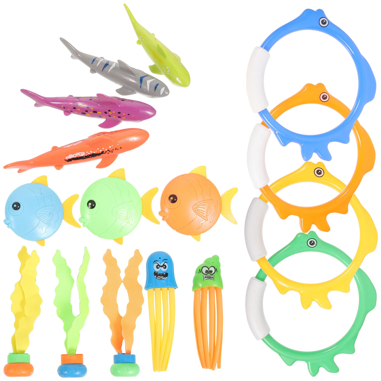 

1 Set of Kids Diving Toys Summer Beach Underwater Toys Swimming Game Toy Diving Sticks Rings