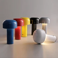 rechargeable mushroom table lamp portable nordic night lights for bedroom decor nightstand light wireless touch usb desk lamp