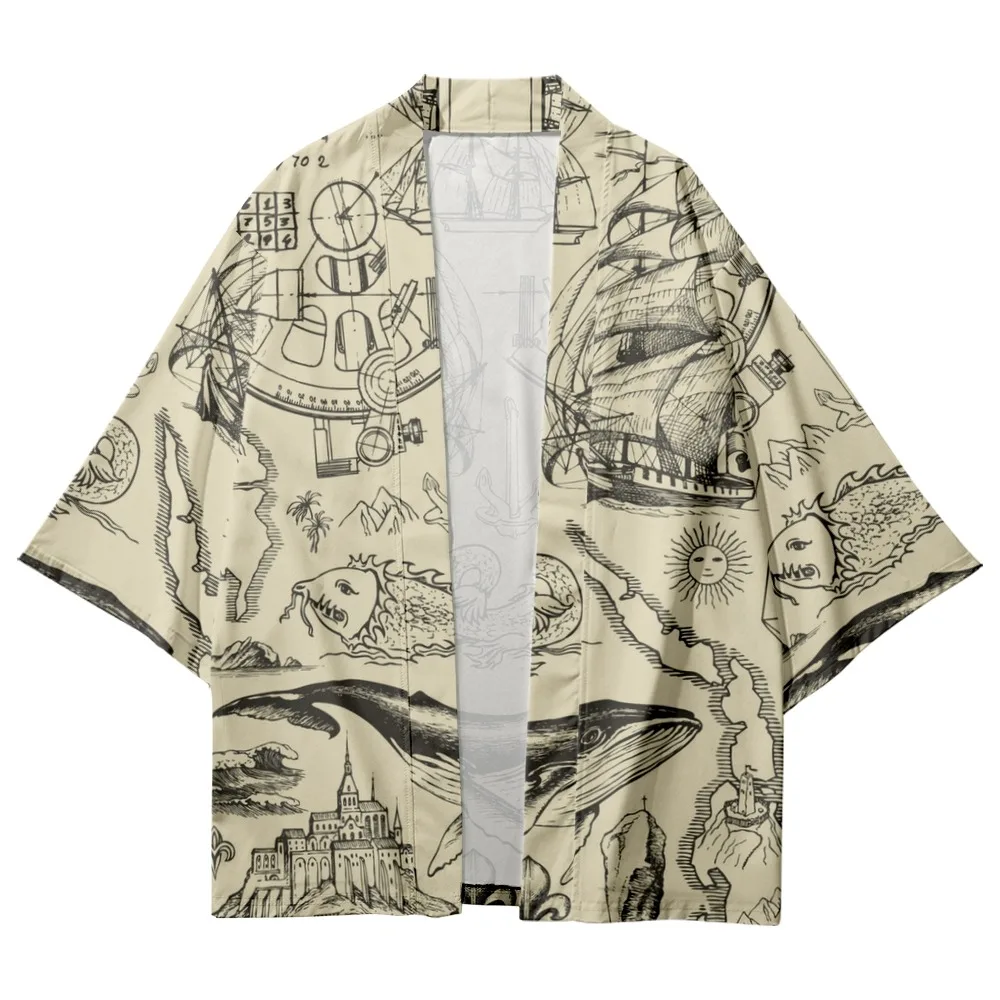 

Plus Size 2022 Summer New Loose Bohemian Style Kimono Men Women Japanese Shirts Clothes Yukata Male Costume Cardigan Streetwear