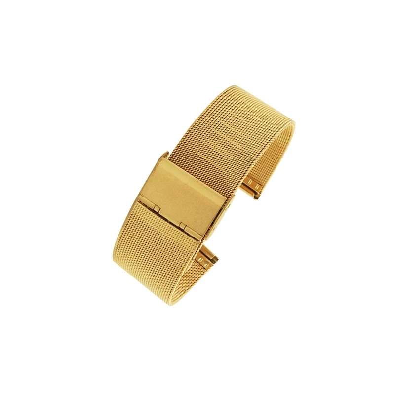 12mm 14mm 16mm 18mm 20 22mmMesh Milanese Loop Watch Band Stainless Steel Quick Release Metal Folding Buckle Strap Wrist Bracelet