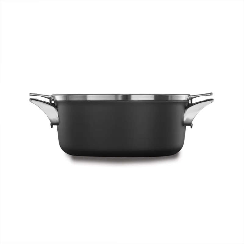 

Calphalon Premier Space-Saving MineralShield Nonstick 5-Quart Dutch Oven with Lid Clay Pot for Cooking Pots for Cooking