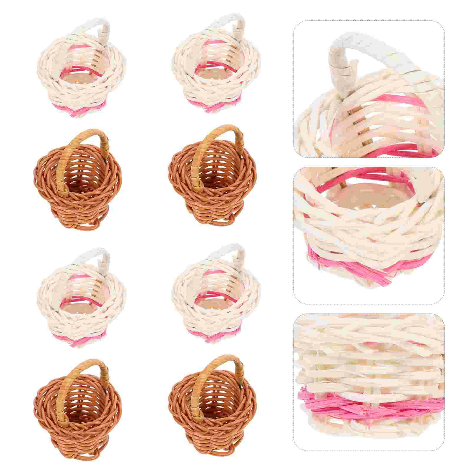 

Basket Baskets Miniwoven Miniature Flower Small Wicker Tiny Picnic Gift Candy Wedding Rattan Fruit Party Kitchencountry Favors