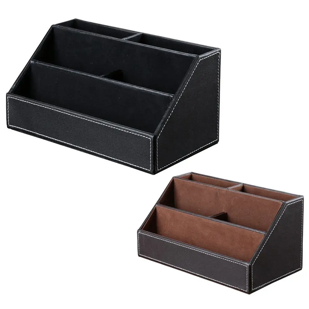 

Домашний офис, деревянная Конструкция, Кожаный многофункциональный стол, канцелярский органайзер, коробка для хранения, ручка/карандаш, со...