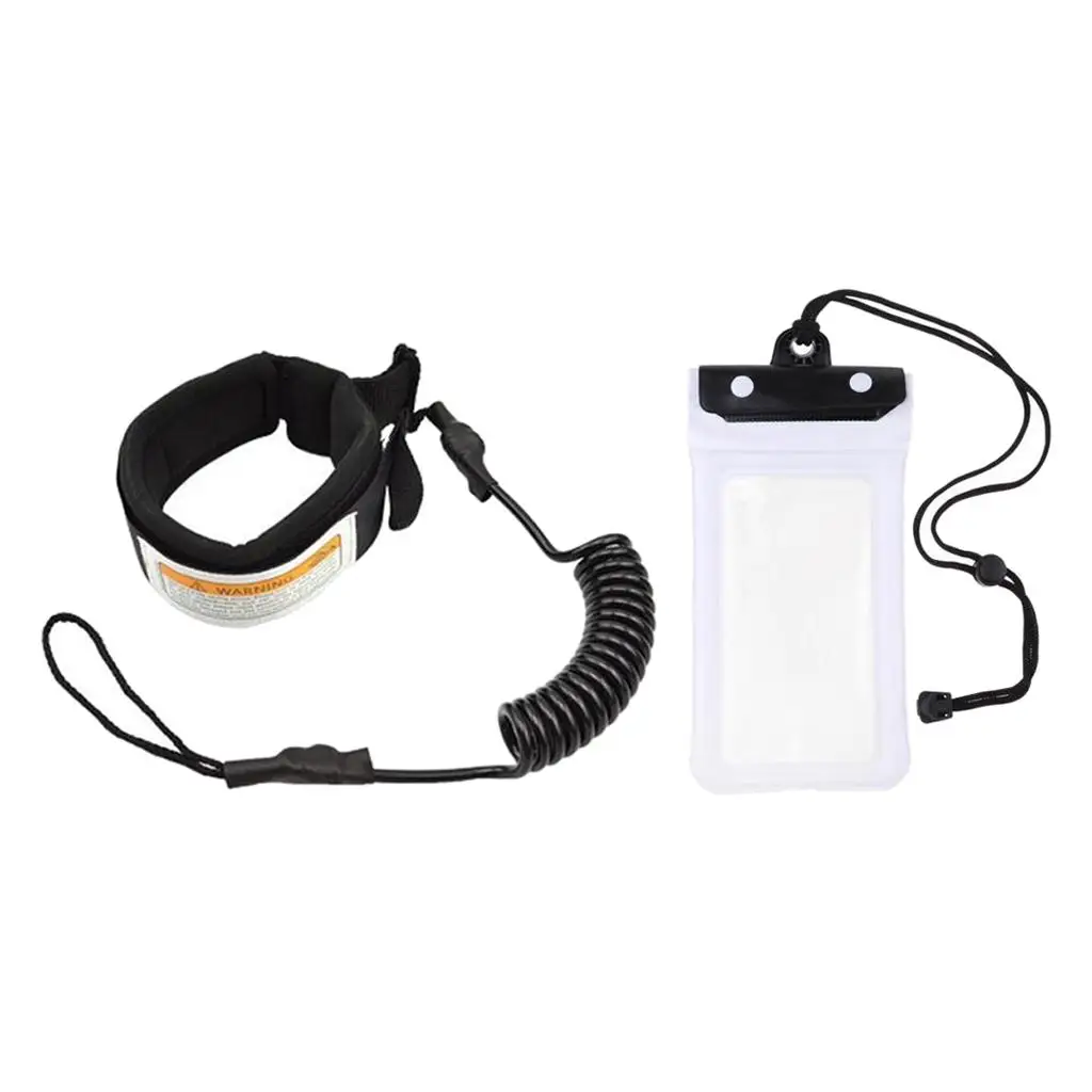 

5ft Adjustable Surfing Leash Safety Leg Rope Pouch Holder Accessories