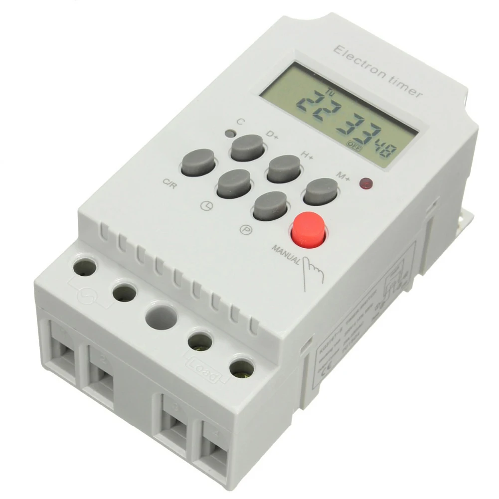 

220V Digital Programmable Electronic Timer Switch Fence KG316T-II AC/DC Timer For Switches 16 Time ON/OFF Timers Electrical Tool