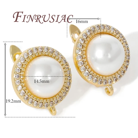 Позолоченные круглые крючки для сережек FINRUSIAC