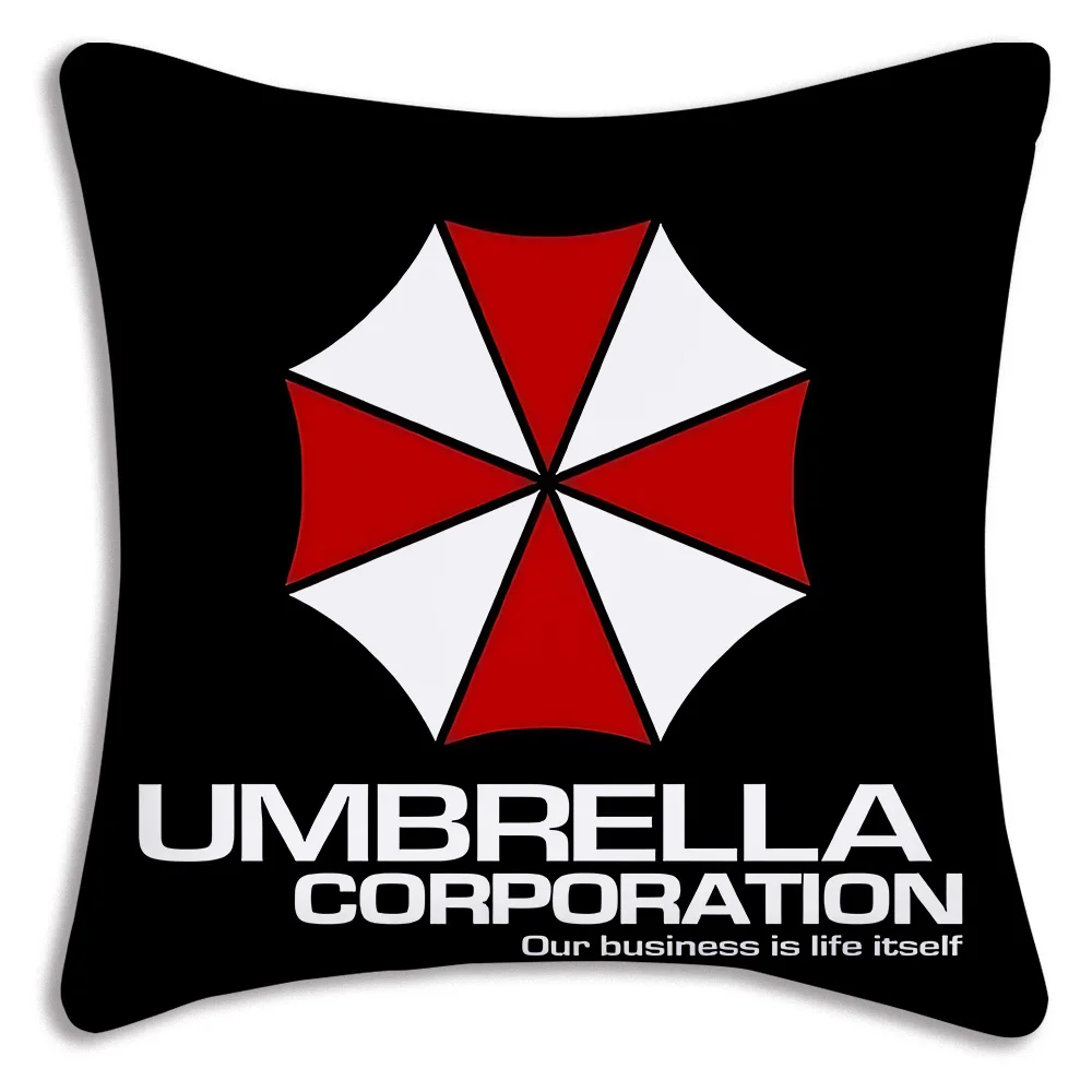Hot Luxury Umbrella Corporation Pillow Covers Cartoon Sofa Decorative Home Double-sided Printing Short Plush Cute Cushion Cover