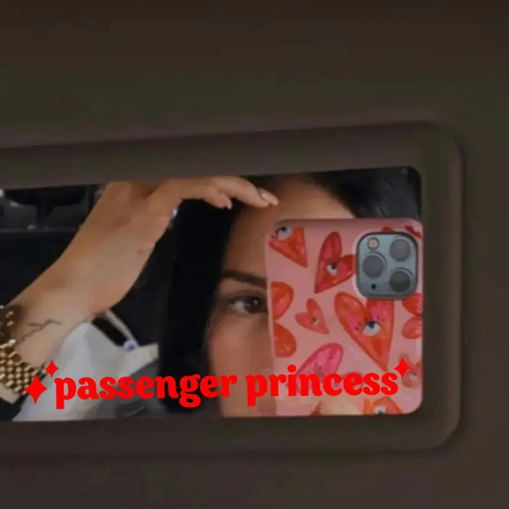 Passenger Princess Mirror Car Decal Minimalist Quotes Cute Girly Car Vinyl Art Sticker Decals Decor Car Interior Accessories images - 6