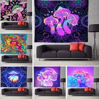 psychedelic mushroom tapestry wall hanging witchcraft tapestries bohemia tapestry mandala tapestries wall cloth art home decor