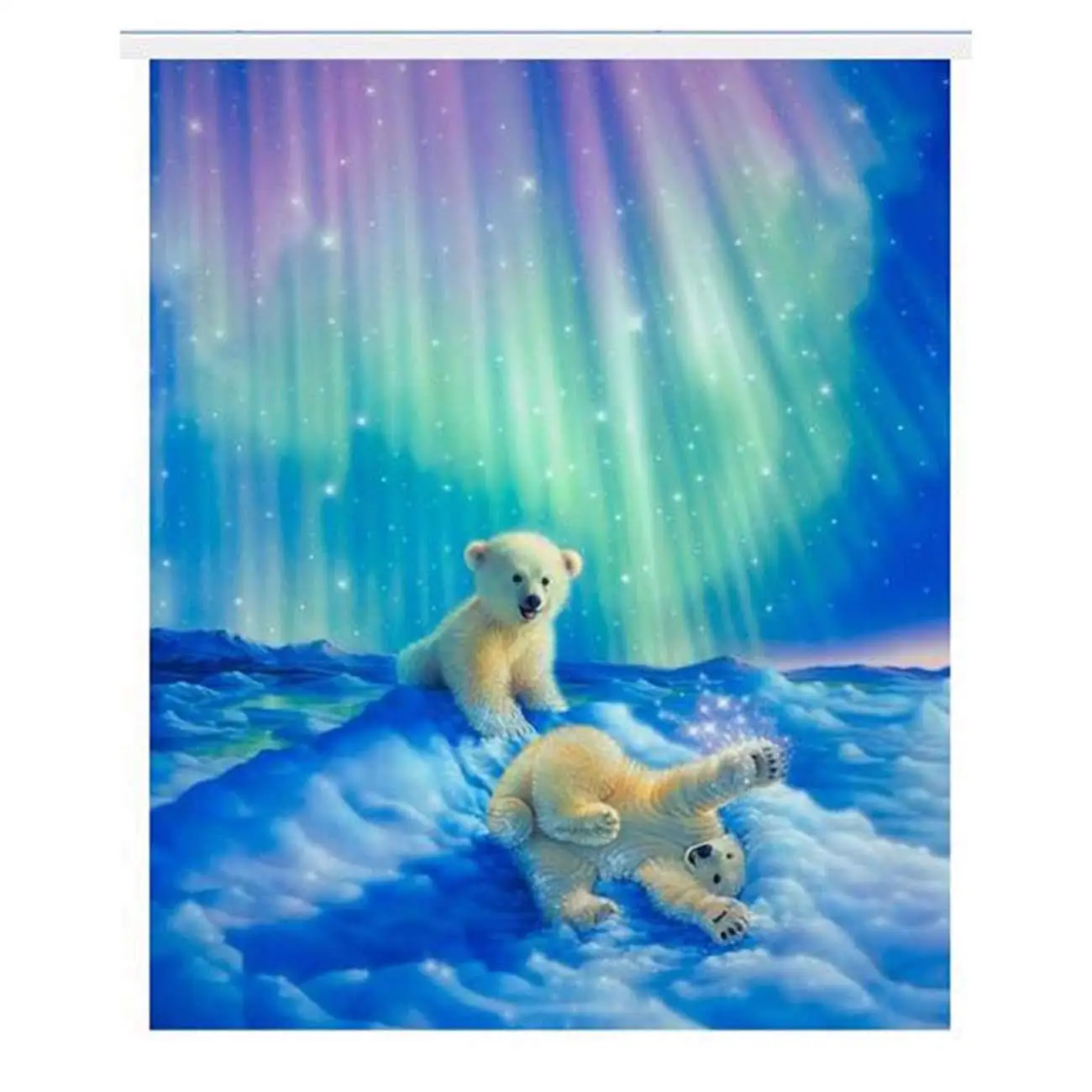 

5D Diamond Painting Polar Bear with Celestial Aurora Full Drill by Number Kits, DIY Diamond Set Arts Craft Decorations a1285