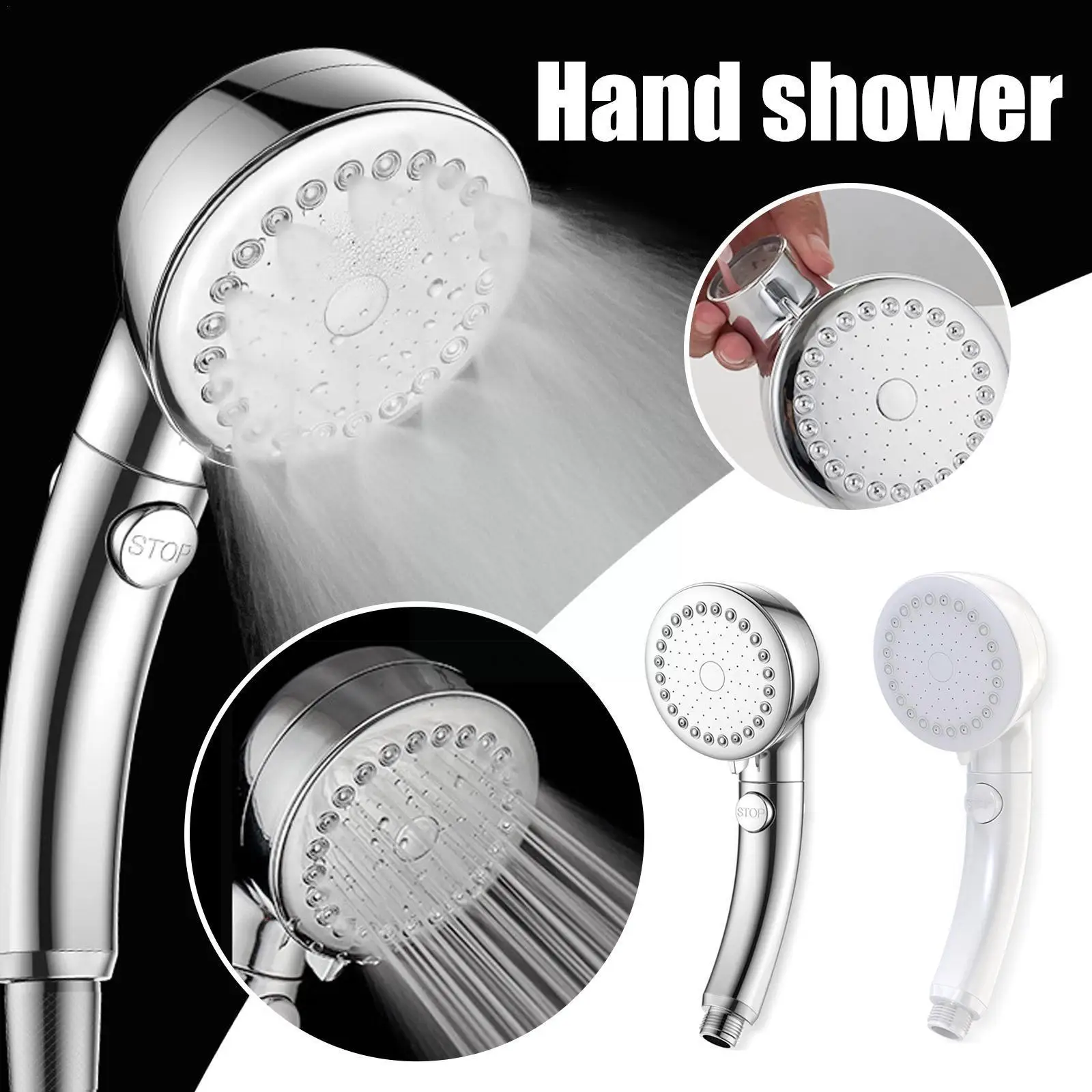 

Душевая лейка с вентилятором высокого давления H4r3, поворот на 360 градусов, ручной аксессуар, экономичная насадка, душевая лейка с турбонадду...