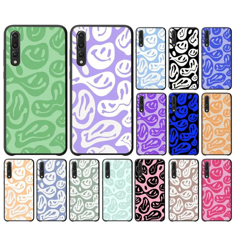 

FHNBLJ Trippy Smiley Face Phone Case for Huawei P30 40 20 10 8 9 lite pro plus Psmart2019