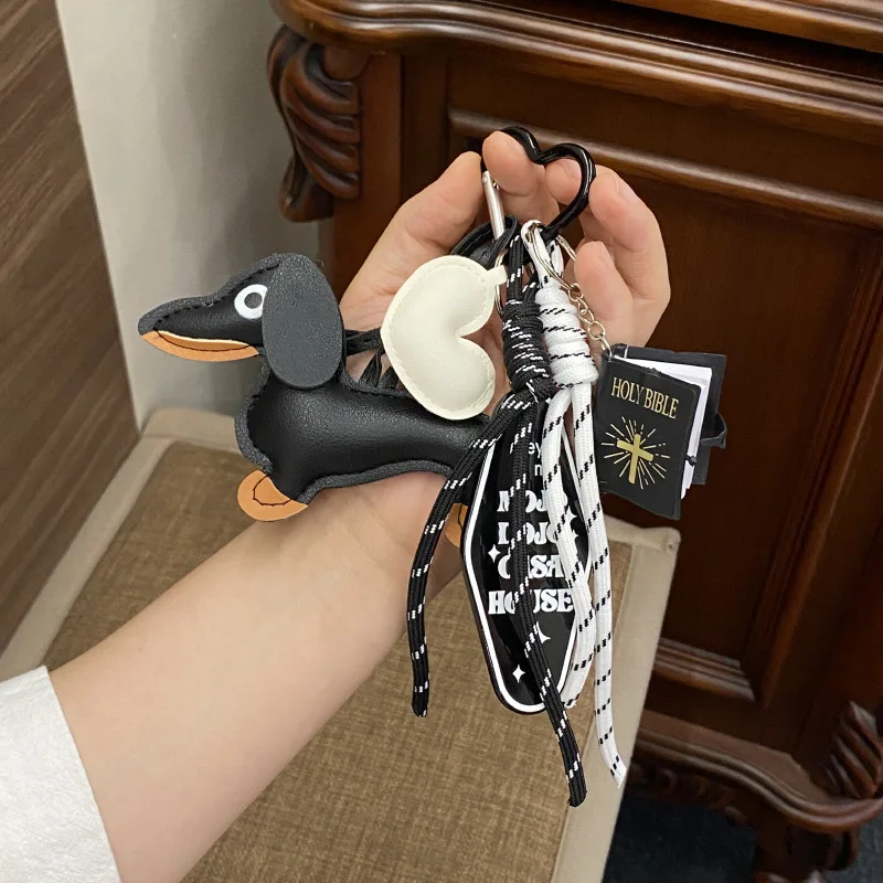 Милый мультяшный ретро-рюкзак для сосисок и собак подвеска кофейного цвета