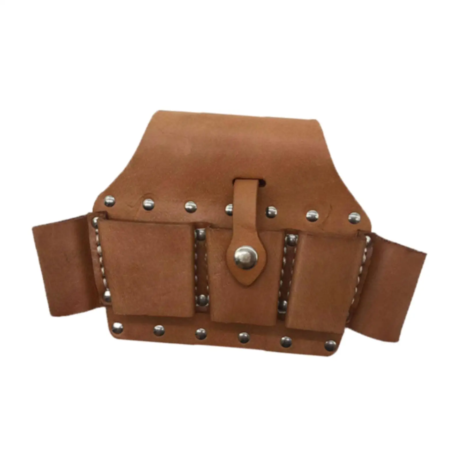 

PU Leather Tool Bag Practical Waist Pouch Multipurpose Multi Grids Pliers Screwdriver Belt for Water Electricians Garden Home