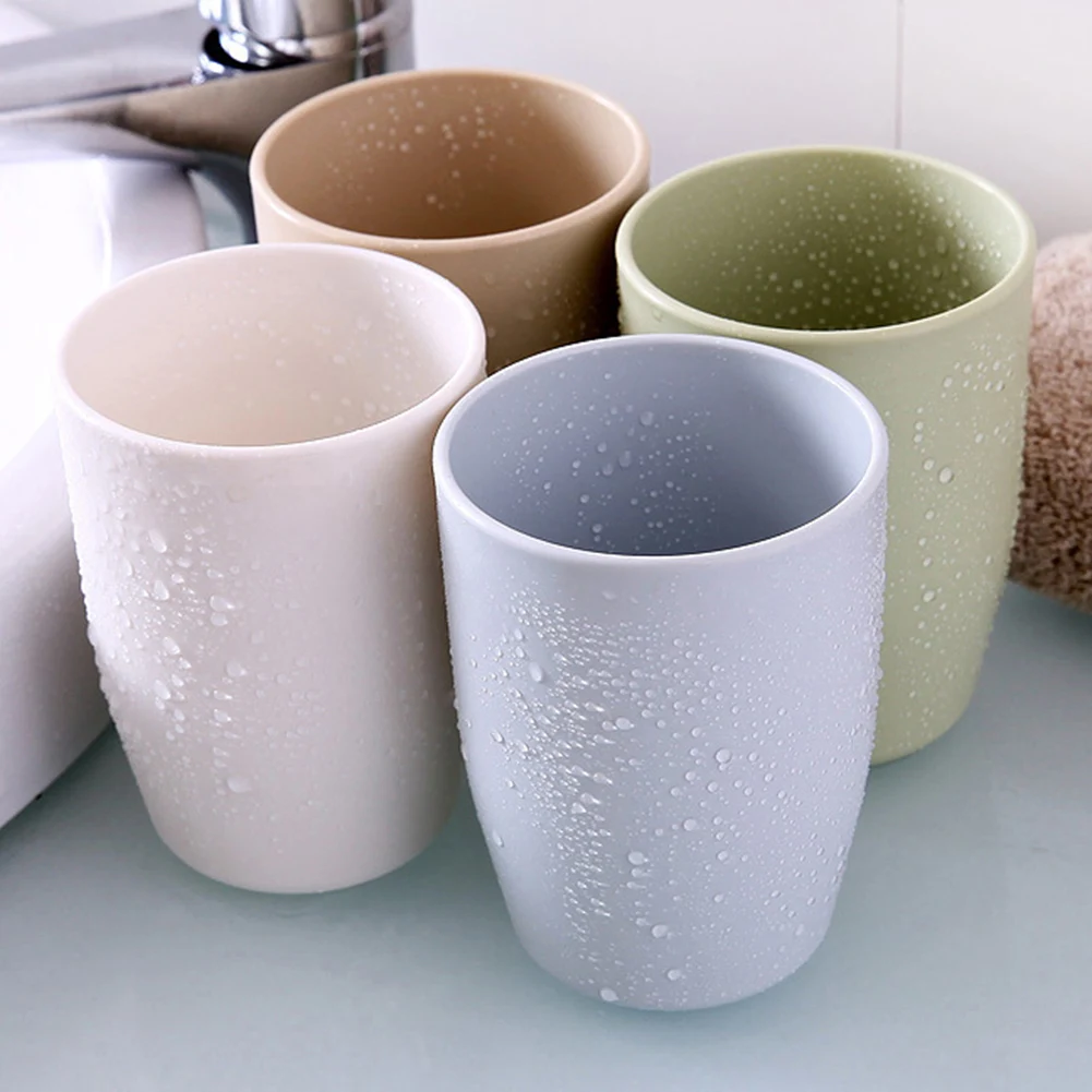 

Solid Color Toothpaste Cup Brush Rack Toothbrush Holder Water Mug Plastic Creative Travel Bathroom Accessories