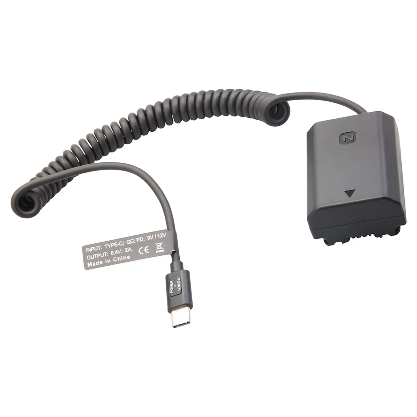 Кабель-адаптер питания-пустышки USB C к NP FZ100