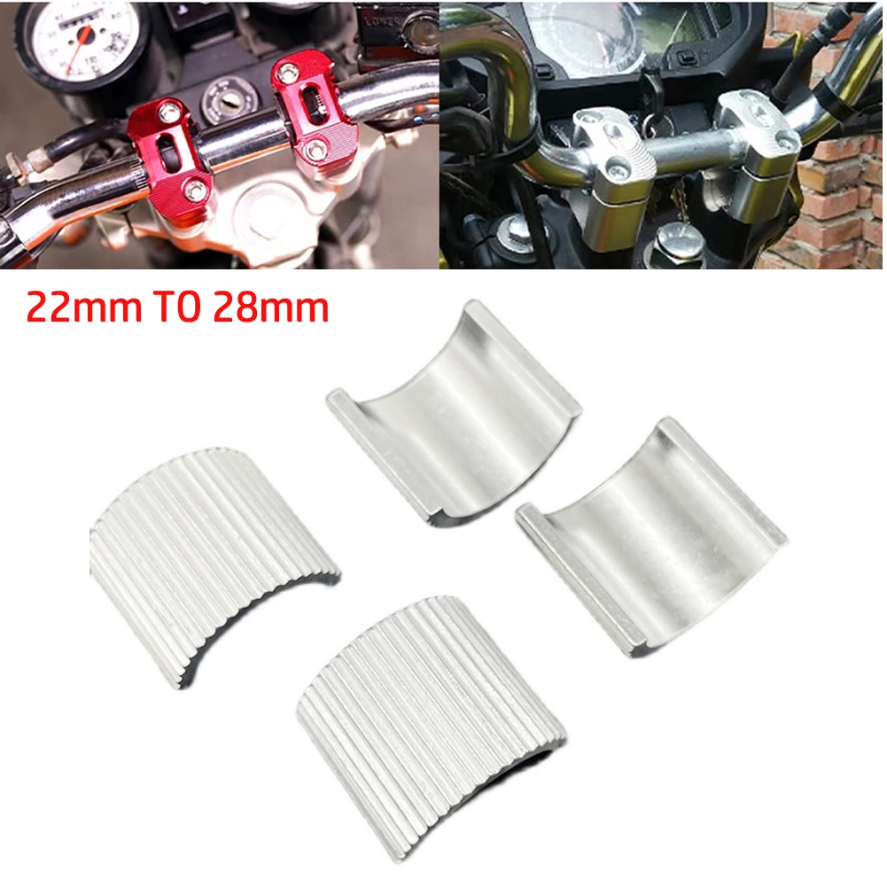 

4 Pc/set Conversion Shims Spacers 22 Mm To 28mm Motorcycle Electric Vehicle Modification Accessories Aluminum Alloy Handlebar Ga