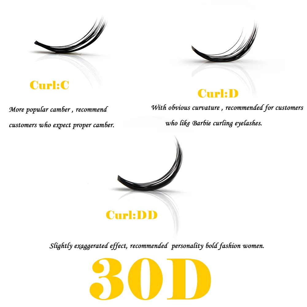 Kimcci 60 Bundles Mink Eyelash Extension Natural 3D Russian Volume Faux Eyelashes Individual 30D Cluster Lashes Makeup Cilia images - 6