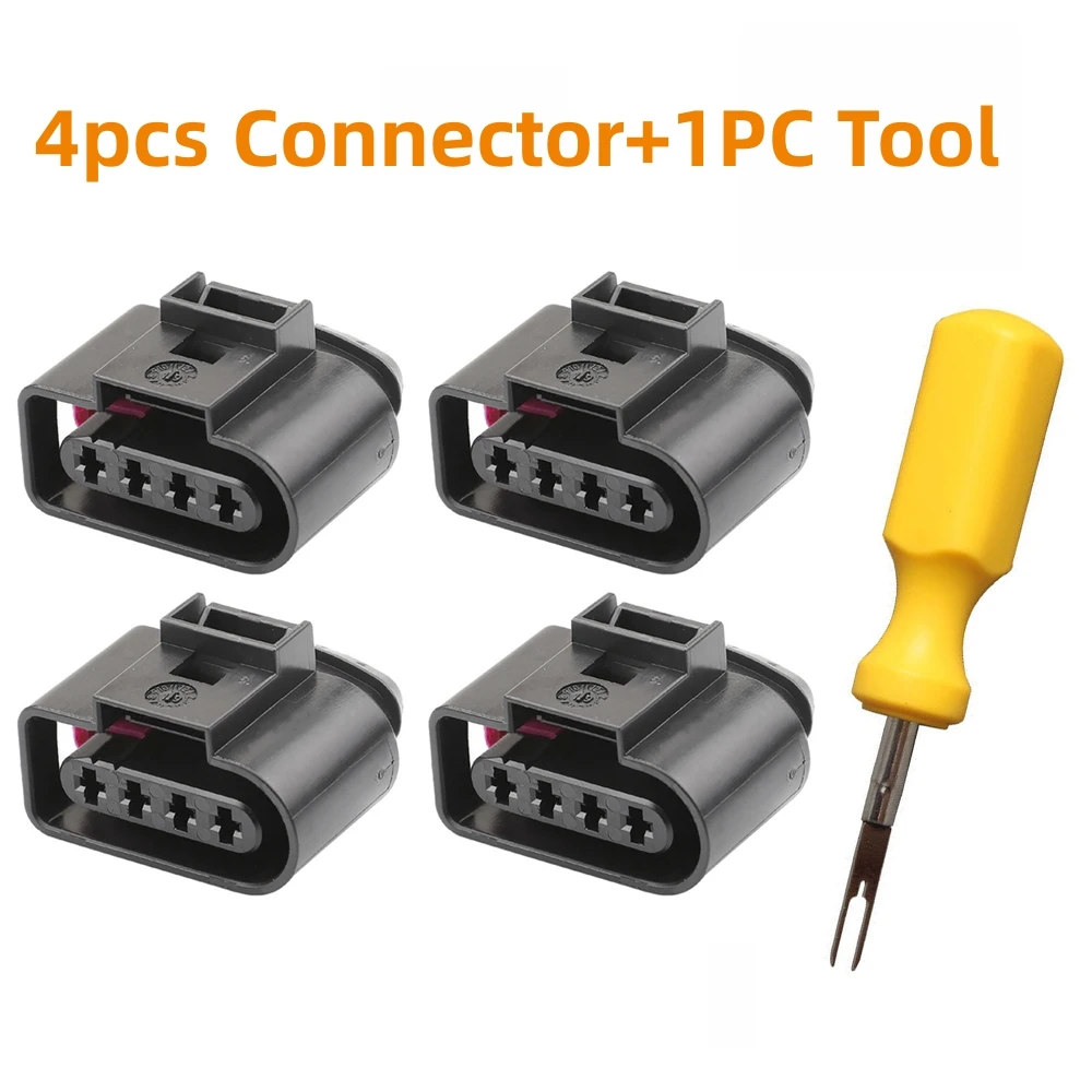 

4шт для Audi VW 4B 0973724 Автомобильный разъем катушки зажигания, ремонтные комплекты, авто жгут, инструмент для удаления клемм, аксессуары