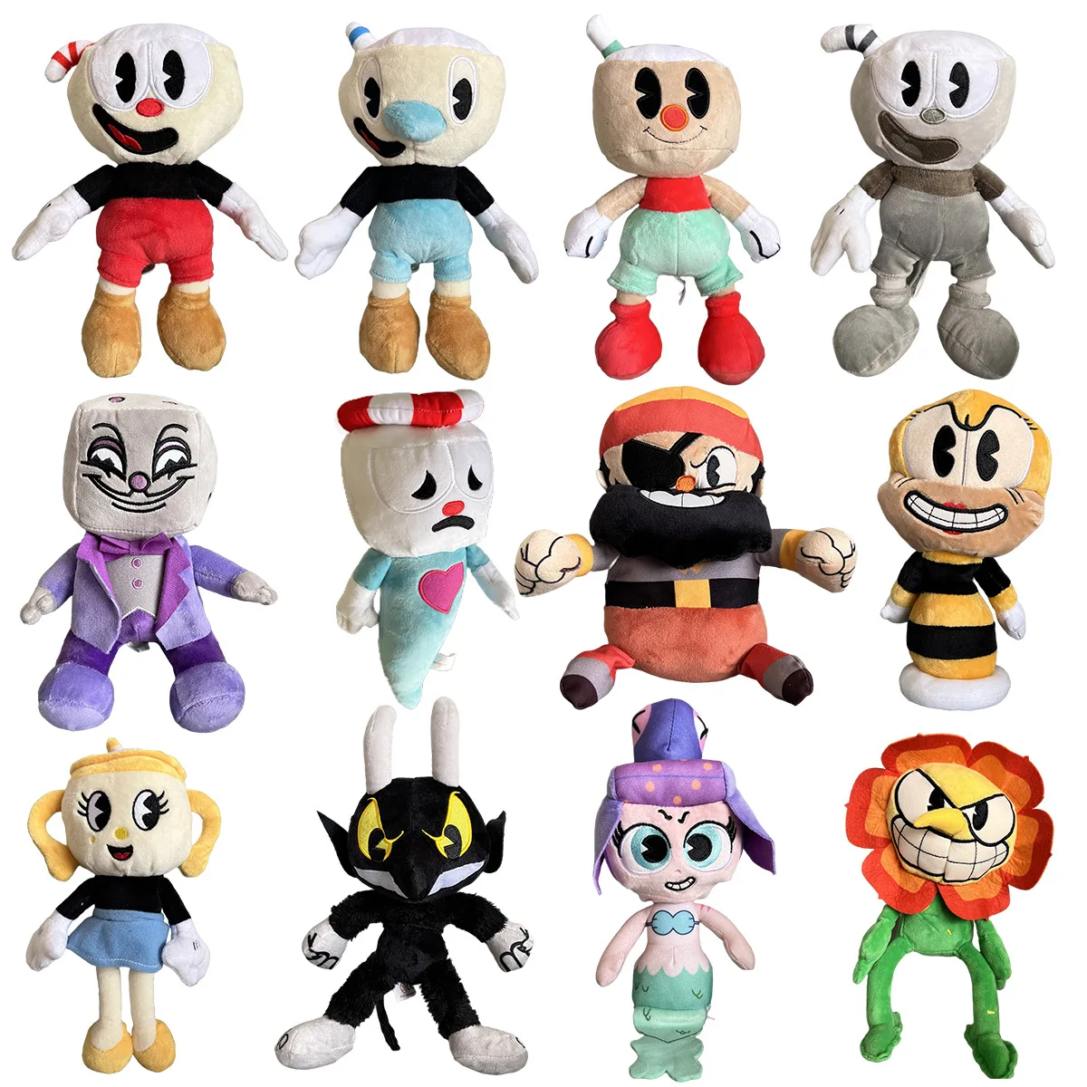 

14 Style Game Cuphead Plush Toy Mugman Ms. Chalice Ghost King Dice Cagney Carnantion Puphead Plush Dolls Toys for Children Gifts