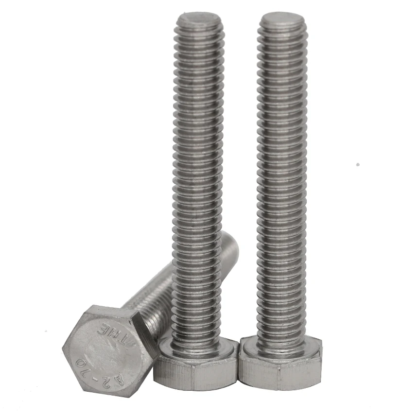 

M10 10mm 12mm 16mm 20mm to 250mm 304 316 Stainless Steel SS DIN933 Bolt Metric Full Thread External Hex Hexagon Head Screw