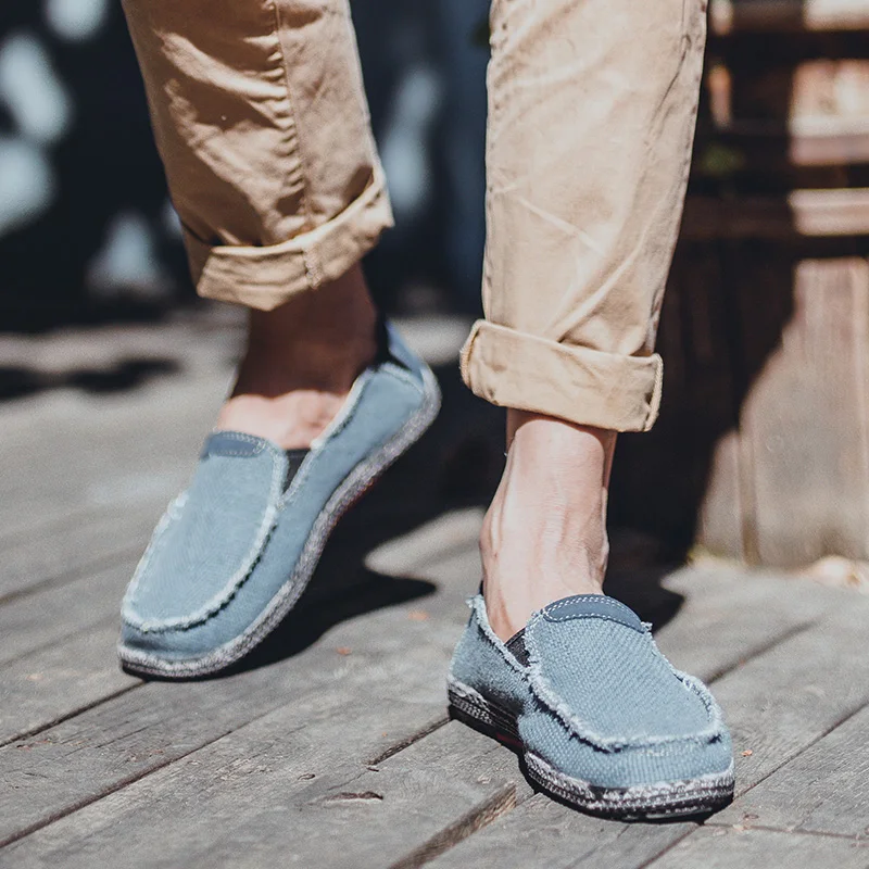 

Spring/Summer Breathable Casual Shoes Men Loafers Comfortable Men Canvas Shoes Ultralight Lazy Boat Shoes S9900-S9920 Dn