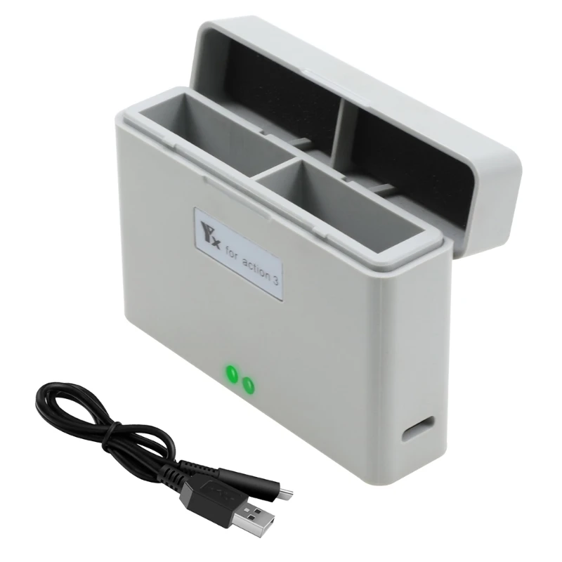 

QX2B Battery Adapter Quick for OSMO Action 3 2Batteries Charge