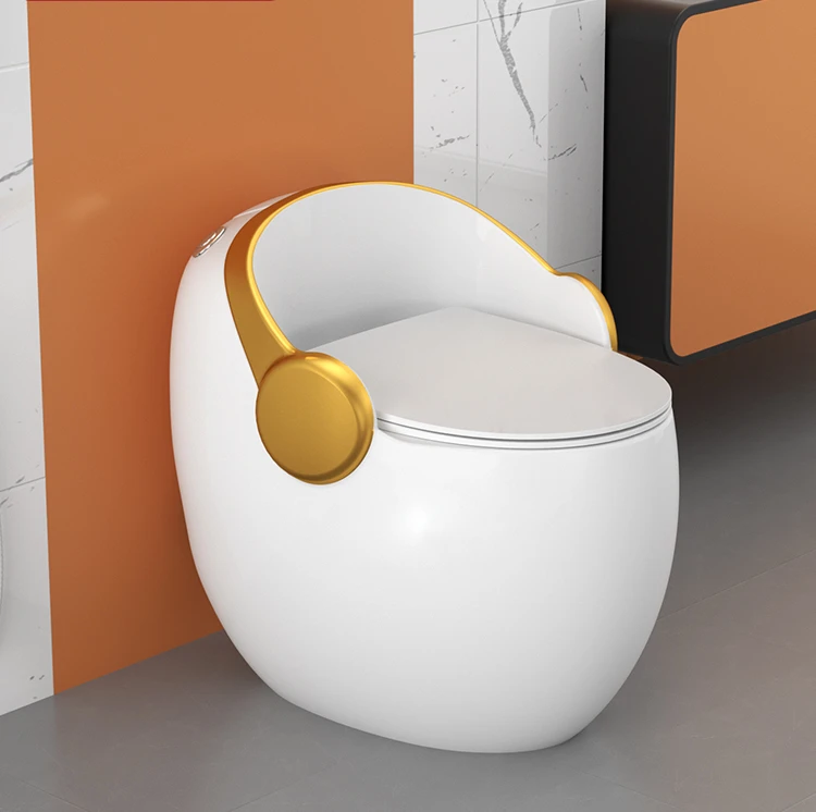 

Domestic Toilet Creative Colorful round Small Apartment Large Flush Splash-Proof Siphon Mute Flush Toilet