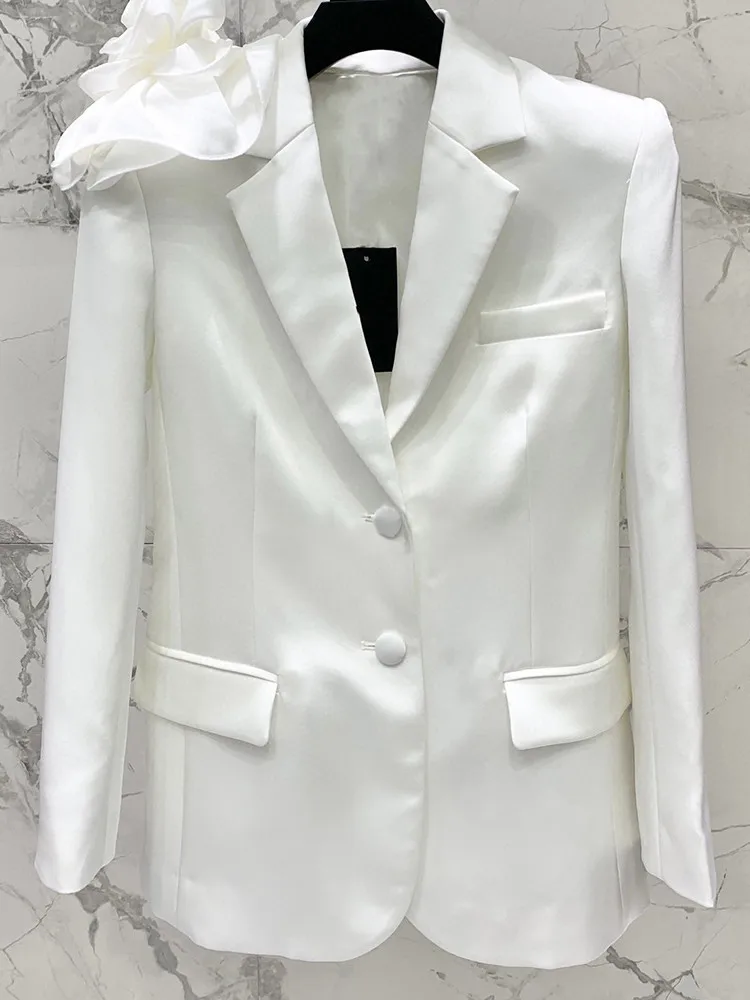 BPN элегантные Лоскутные блейзеры с аппликацией для женщин английским воротником