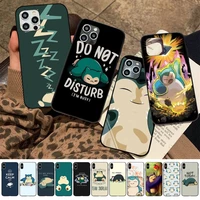 bandai pokemon snorlax phone case for iphone 11 12 13 mini pro xs max 8 7 6 6s plus x 5s se 2020 xr case