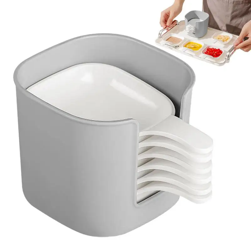 

Dinner Plates Rectangle Snack Dishes Multifunction Spit Bone Plates Grey White Home Dinner Plates Safe Spit Bone Dish Reusable