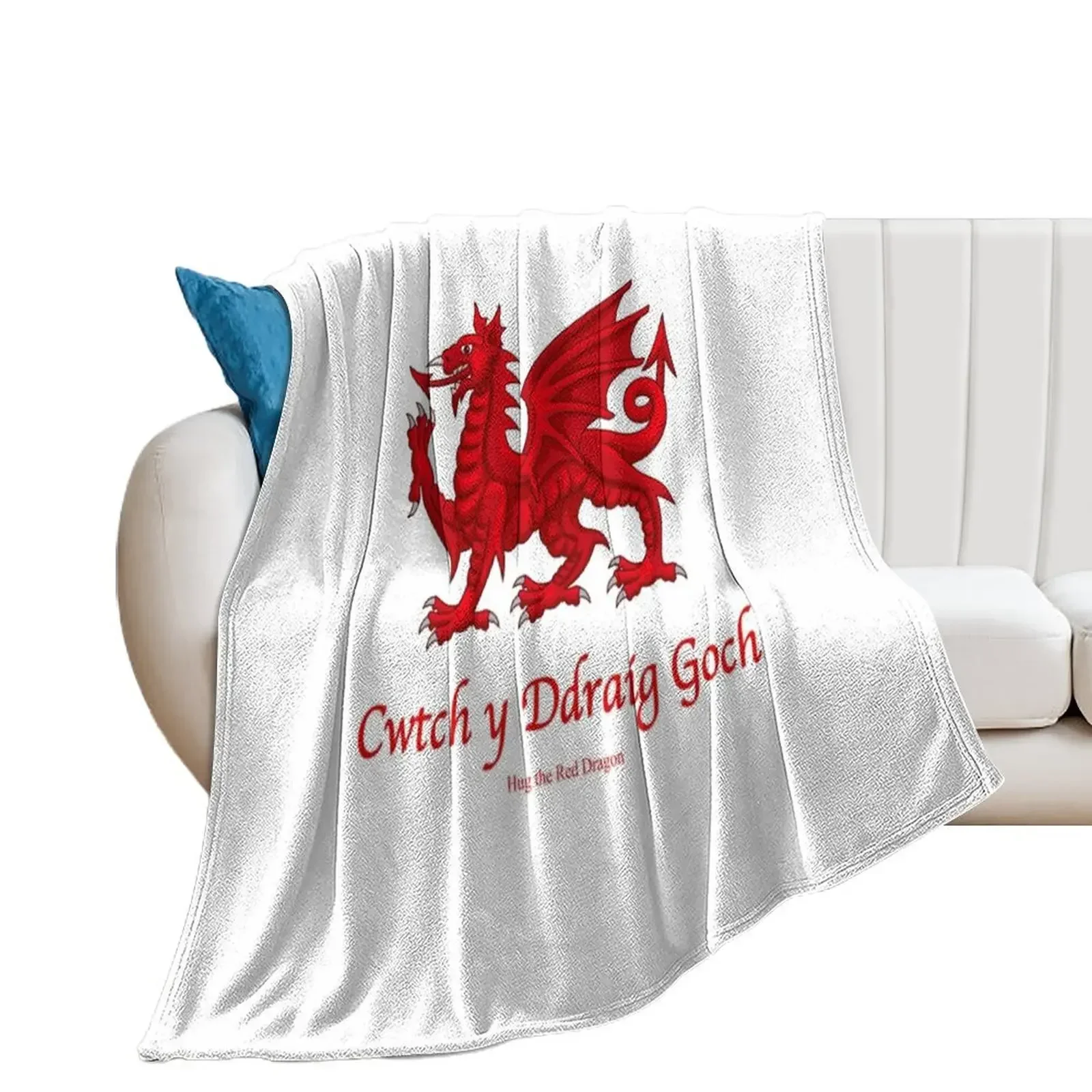 Футболка с валлийским красным драконом y Ddraig Goch-объятие красного дракона плед