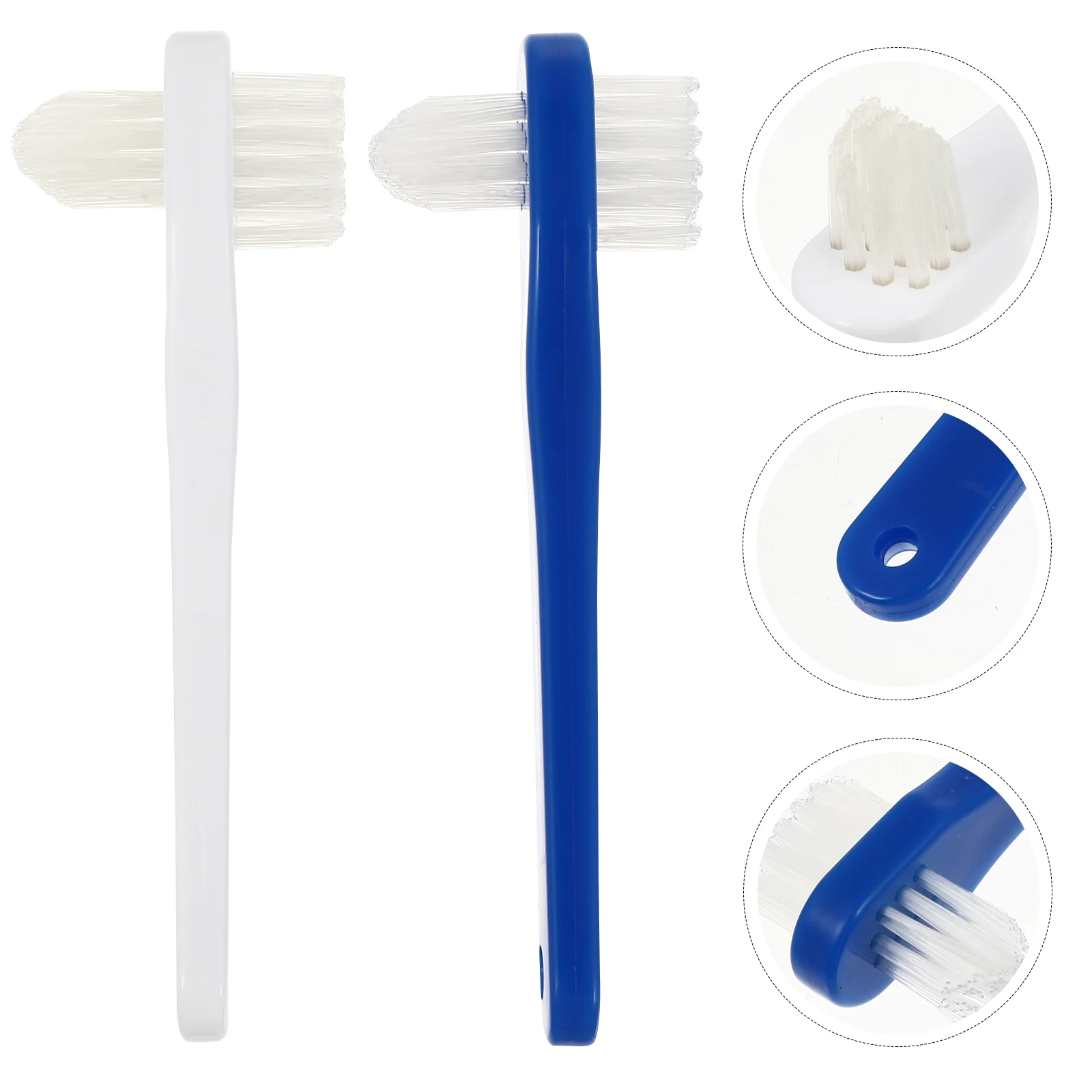 

Brush Denture Teethfalse Cleaner Cleaningcare Oral Brushes Dentures Tool Doublefor Toothbrushes Dual Soft Tongue Maternity