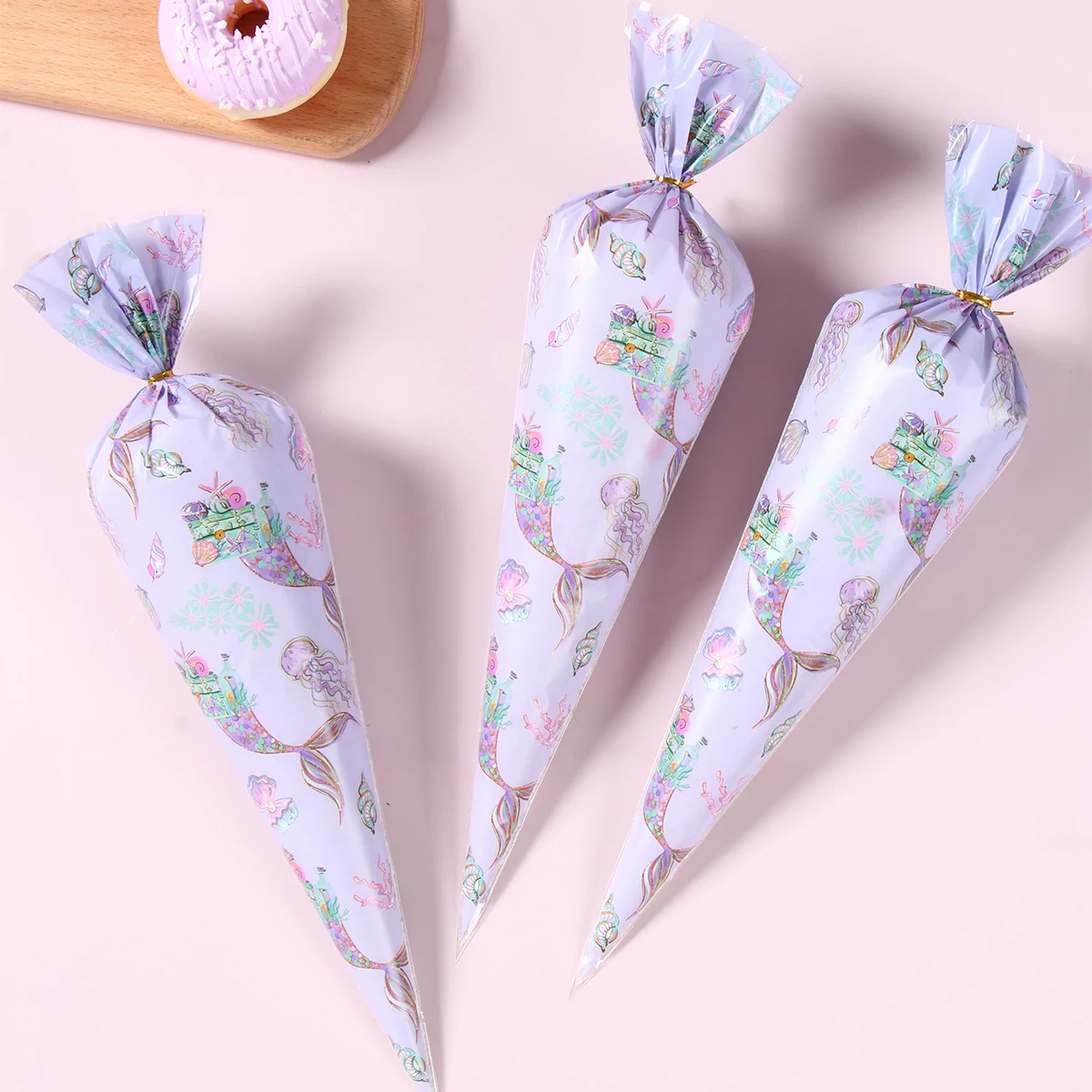 Конфетные пакеты в виде Русалочки подарочные для девочек с хвостом маленькая