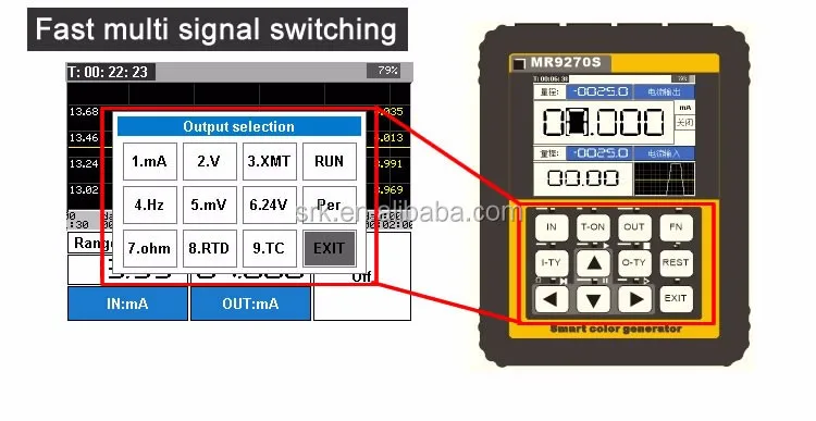 

Mini hand held 4-20mA MR9270S Signal Generator