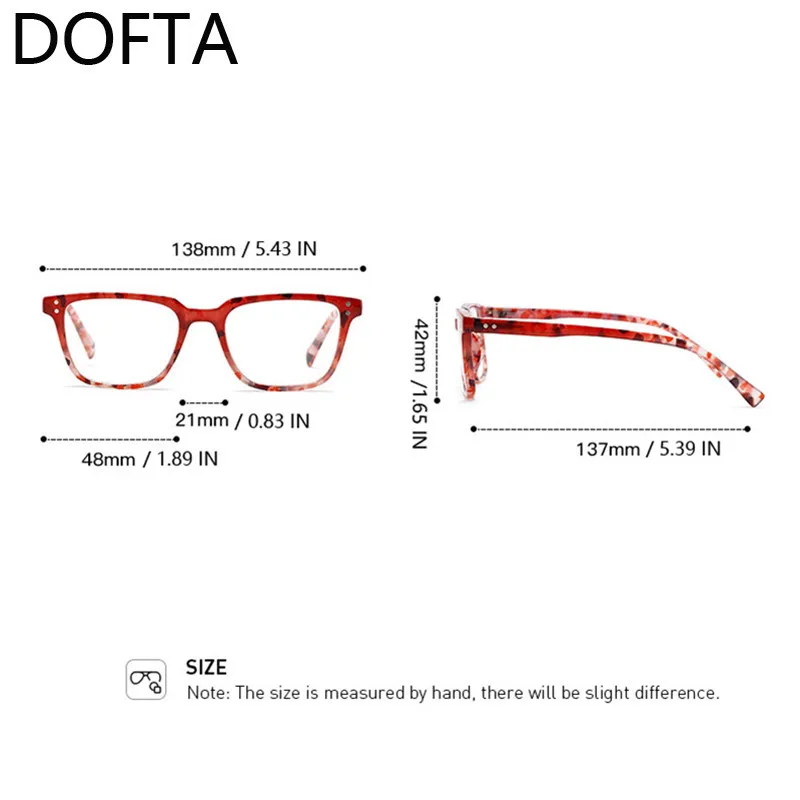 DOFTA очки для чтения женские винтажные прямоугольные дальнозоркости мужские 50056