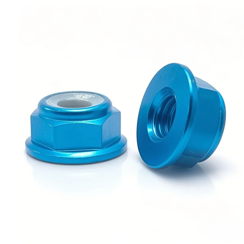 

M2 M2.5 M3 M4 M5 M6 M8 Анодированный красочный алюминиевый фланец Нейлоновые стопорные гайки Самоблокирующиеся для винтов 2 ~ 10 шт. Шестигранная нейлоновая контргайка