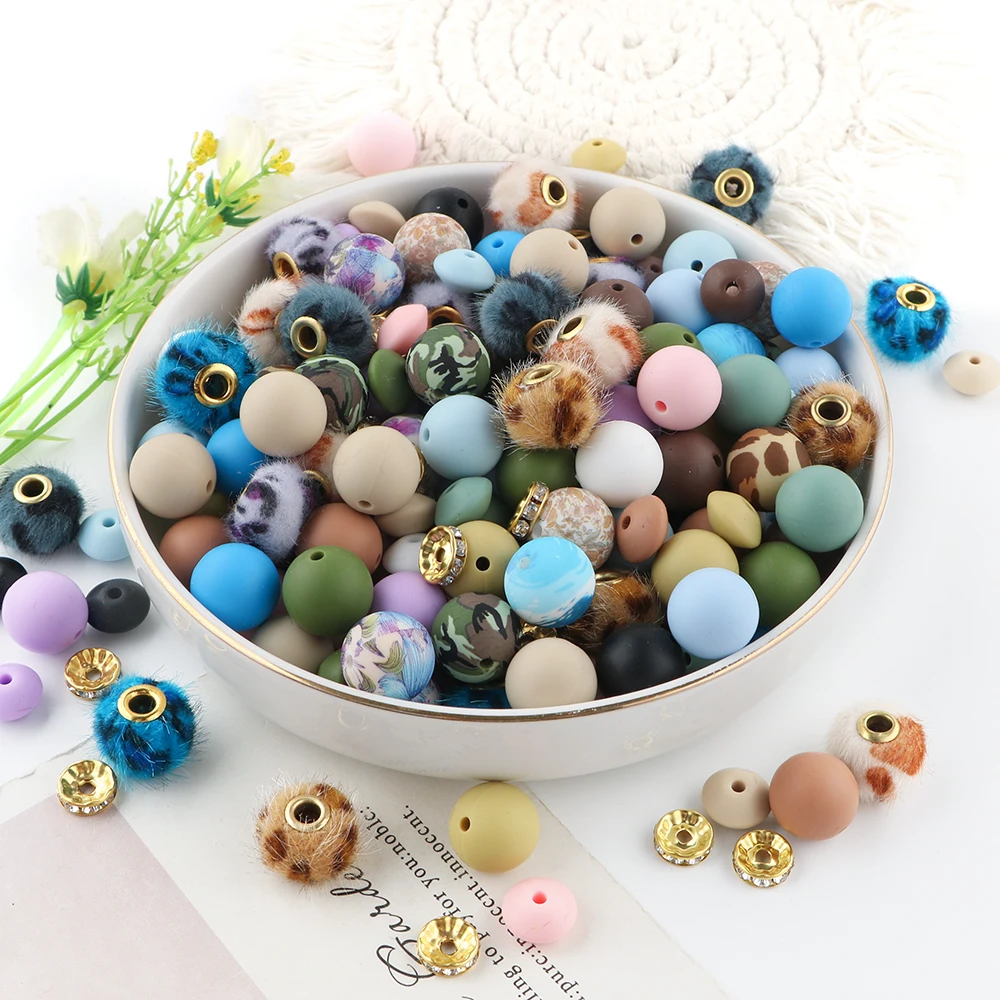 50 шт./набор круглые бусины в форме шариков