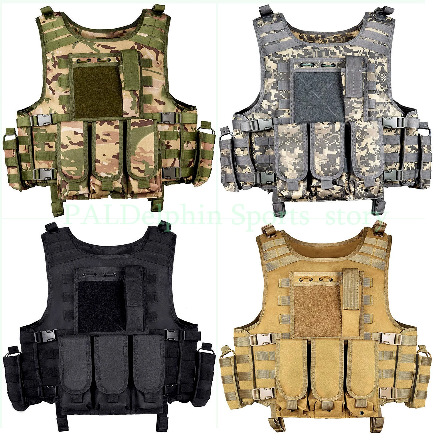 

2022 Outdoor Molle Airsoft Vest Tactical Plate Carrier Swat Fishing Hunting Paintball Vest Military Army Armor Police Vest