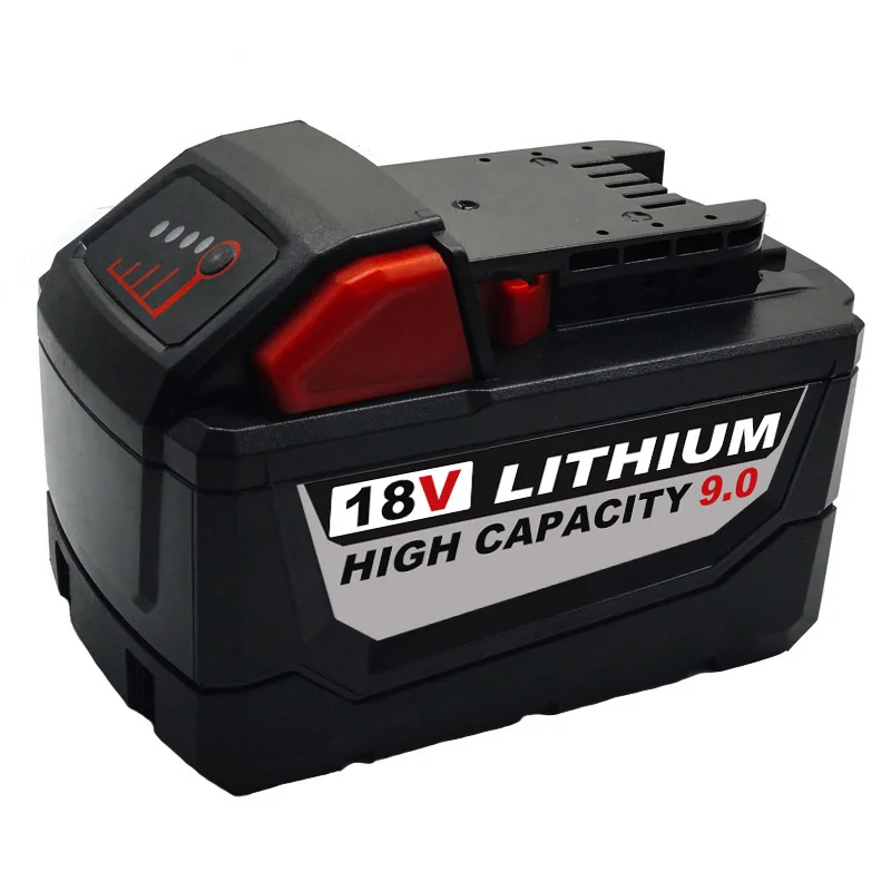 

18V 9000mAh Repalcement M-18 Rechargeable Li-ion Battery for Milwaukee 48-11-1890 48-11-1815 48-11-1850 Power Tool Batteries