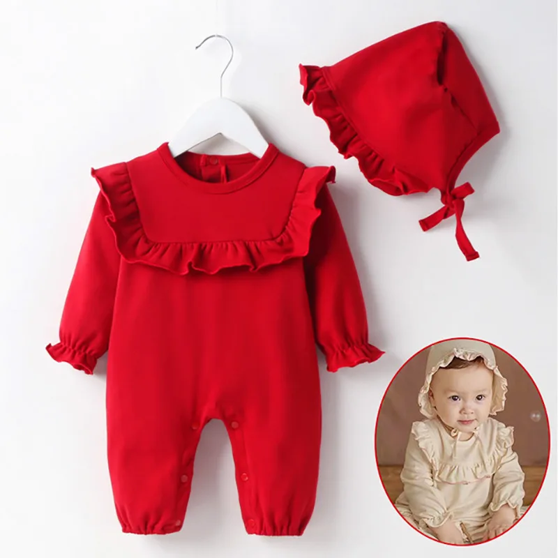 

Baby Girl Clothes One-piece Autumn Clothes Full Moon Girl's Clothes Baby Wear Spring Autumn Winter Clothes 1 Year Old Girl Baby