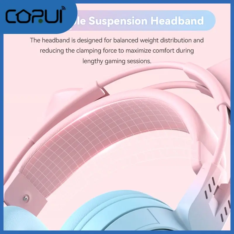 

Wireless Headphones E-sports Headset Live Streaming 5.3 Headset With Microphone Low Latency Long Standby Dual Mode