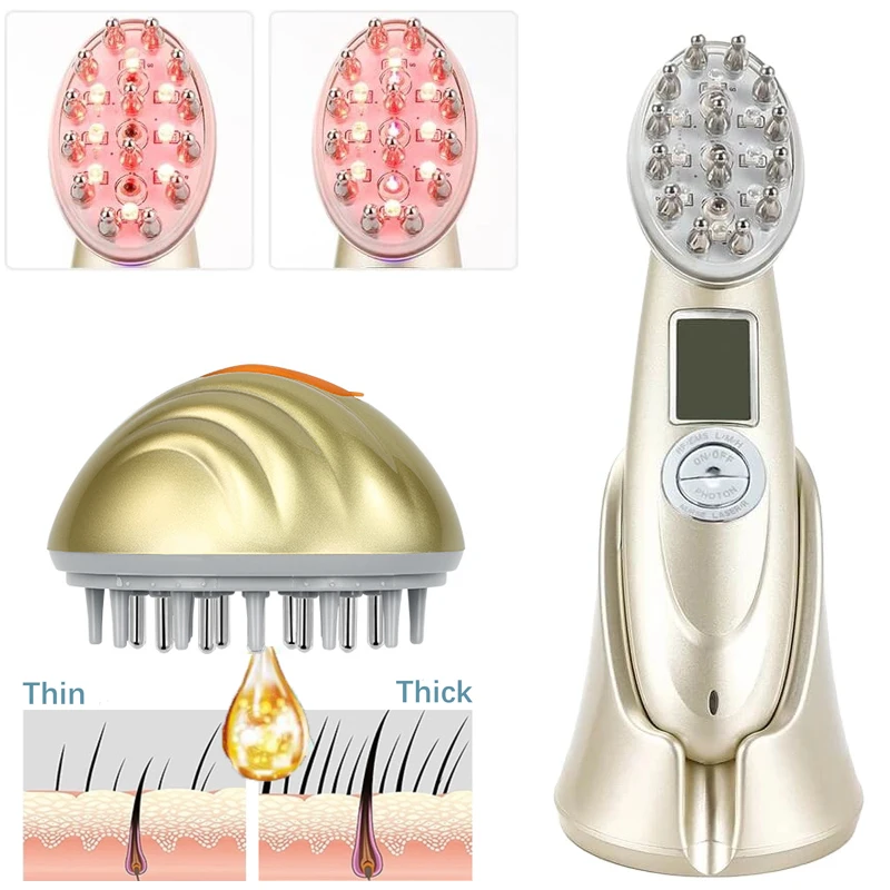 

Microcurrent RF Laser Hair Comb for Hair Growth Power Brush Scalp Massage EMS Red Light Anti Hair Loss Treatment Therapy